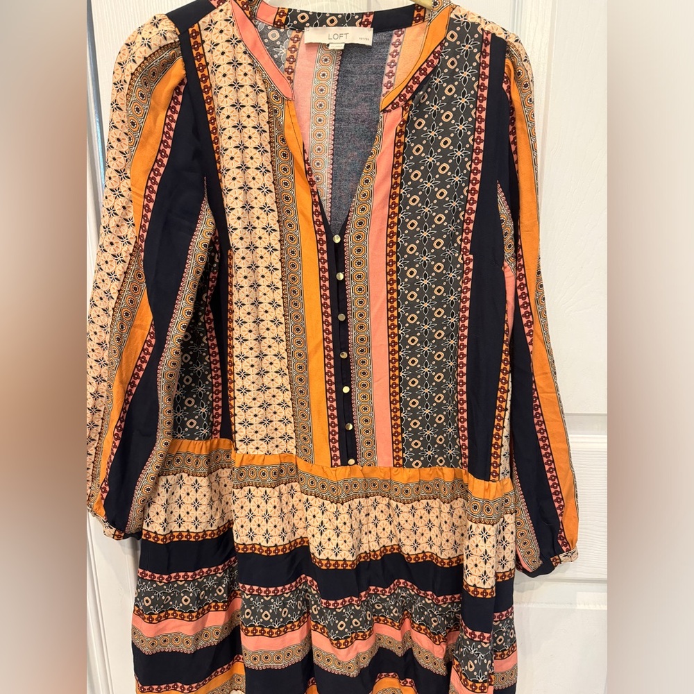 Fall dress by Loft Petite small like new